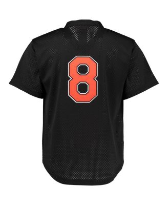 Men's Cal Ripken Jr. Black Baltimore Orioles Cooperstown Mesh Batting Practice Jersey