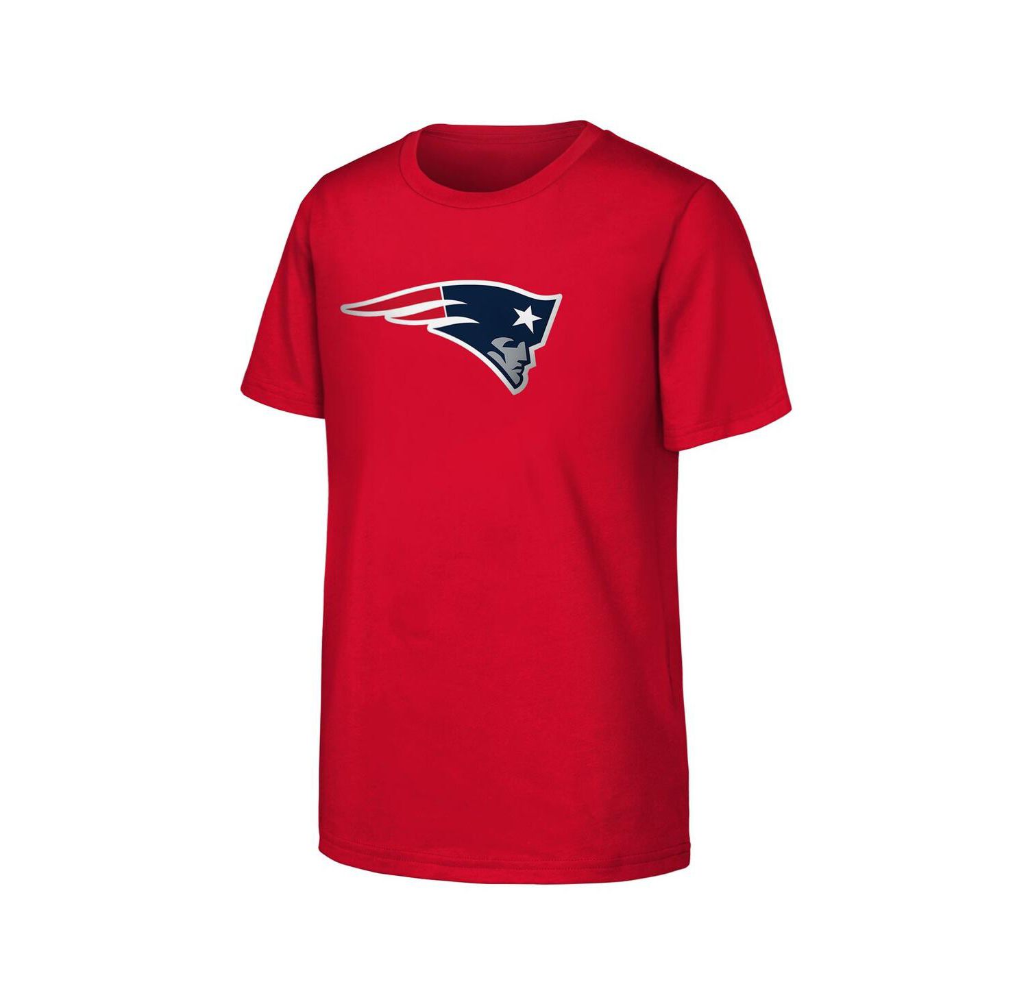 Big Boys and Girls Red New England Patriots Primary Logo T-Shirt