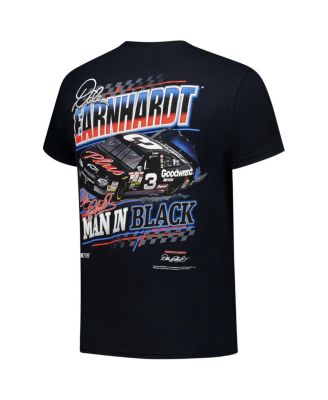 Men's Black Dale Earnhardt 1-Spot Man in Black T-Shirt