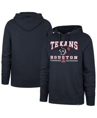 Men's Navy Houston Texans Packed House Headline Pullover Hoodie