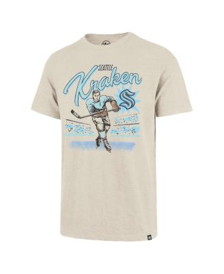Men's Natural Seattle Kraken Hockey Player Golden Age Scrum T-Shirt