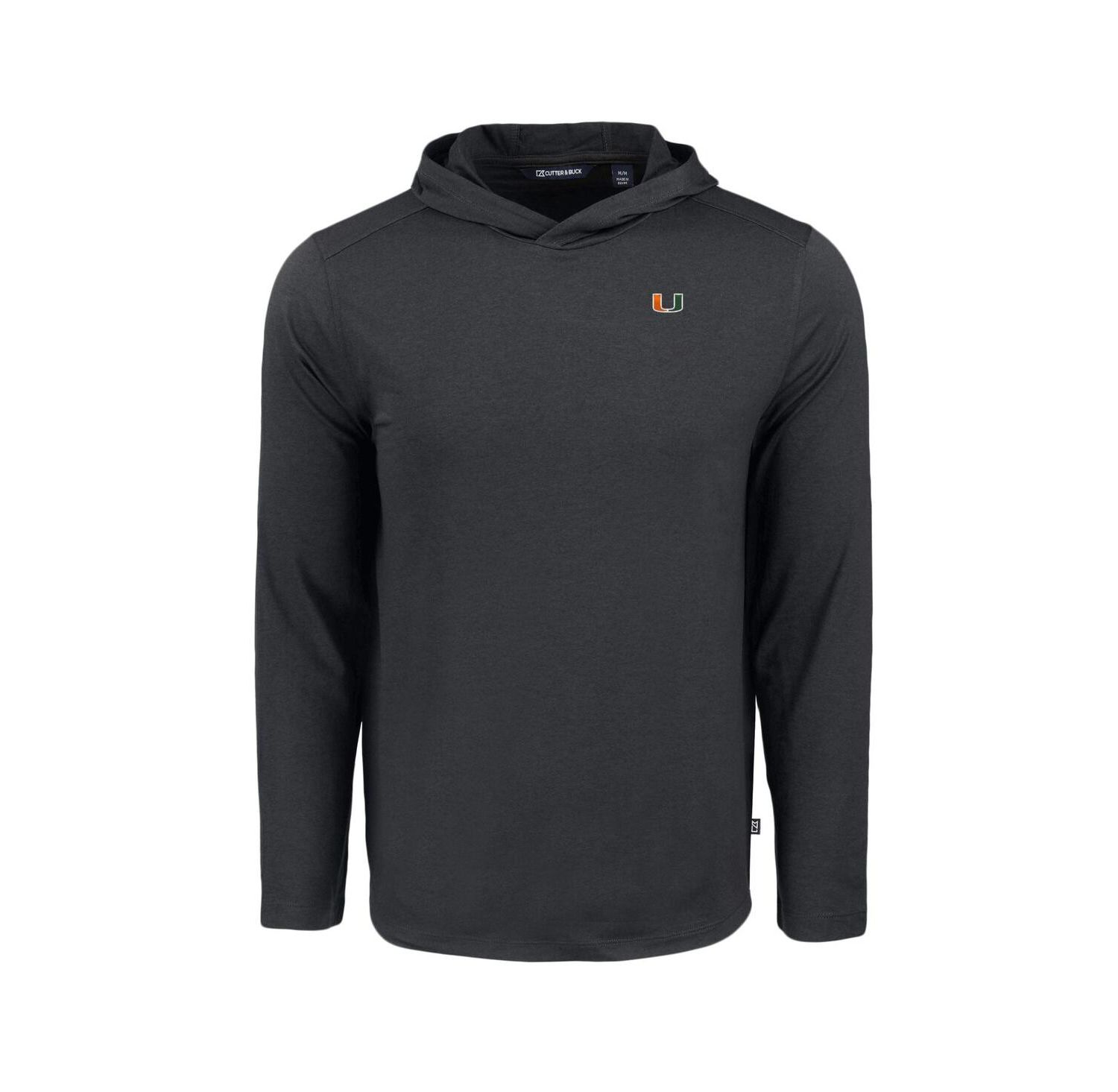 Men's Black Miami Hurricanes Coastline Epic Comfort Long Sleeve Hoodie T-Shirt