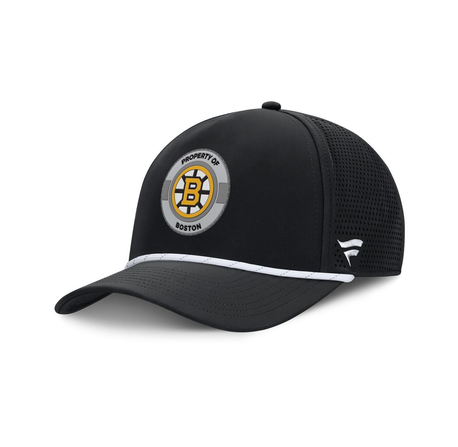 Men's Black Boston Bruins Authentic Pro Rink Adjustable Hat