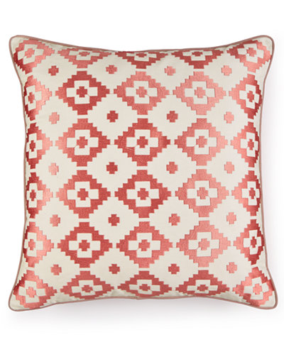 Martha Stewart Collection Red Rock Diamond Decorative Pillow, Only at Macy s - Decorative ...