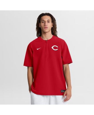 Men's Red Cincinnati Reds Authentic Collection Dri-FIT Quarter-Zip Windshirt