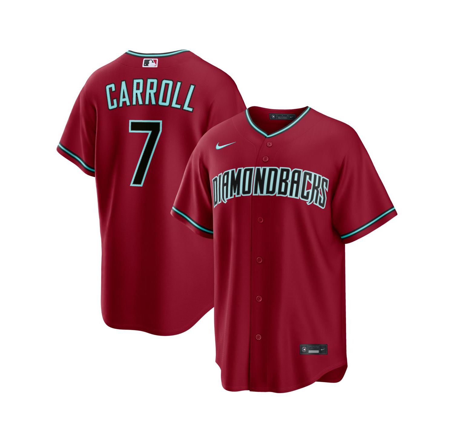Men's Corbin Carroll Crimson Arizona Diamondbacks Alternate 2 Replica Jersey