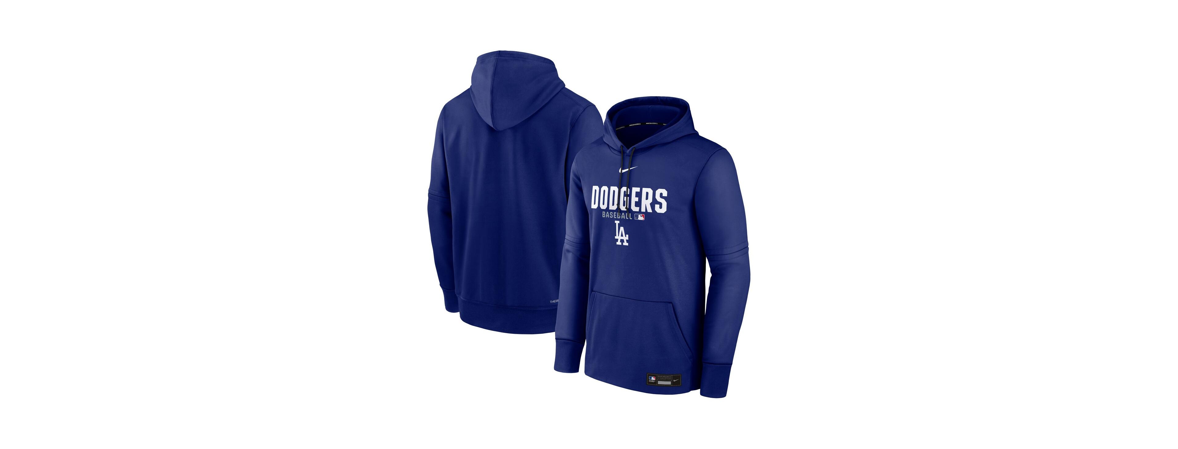 Nike Men's Royal Los Angeles Dodgers Authentic Collection Therma-fit Hoodie