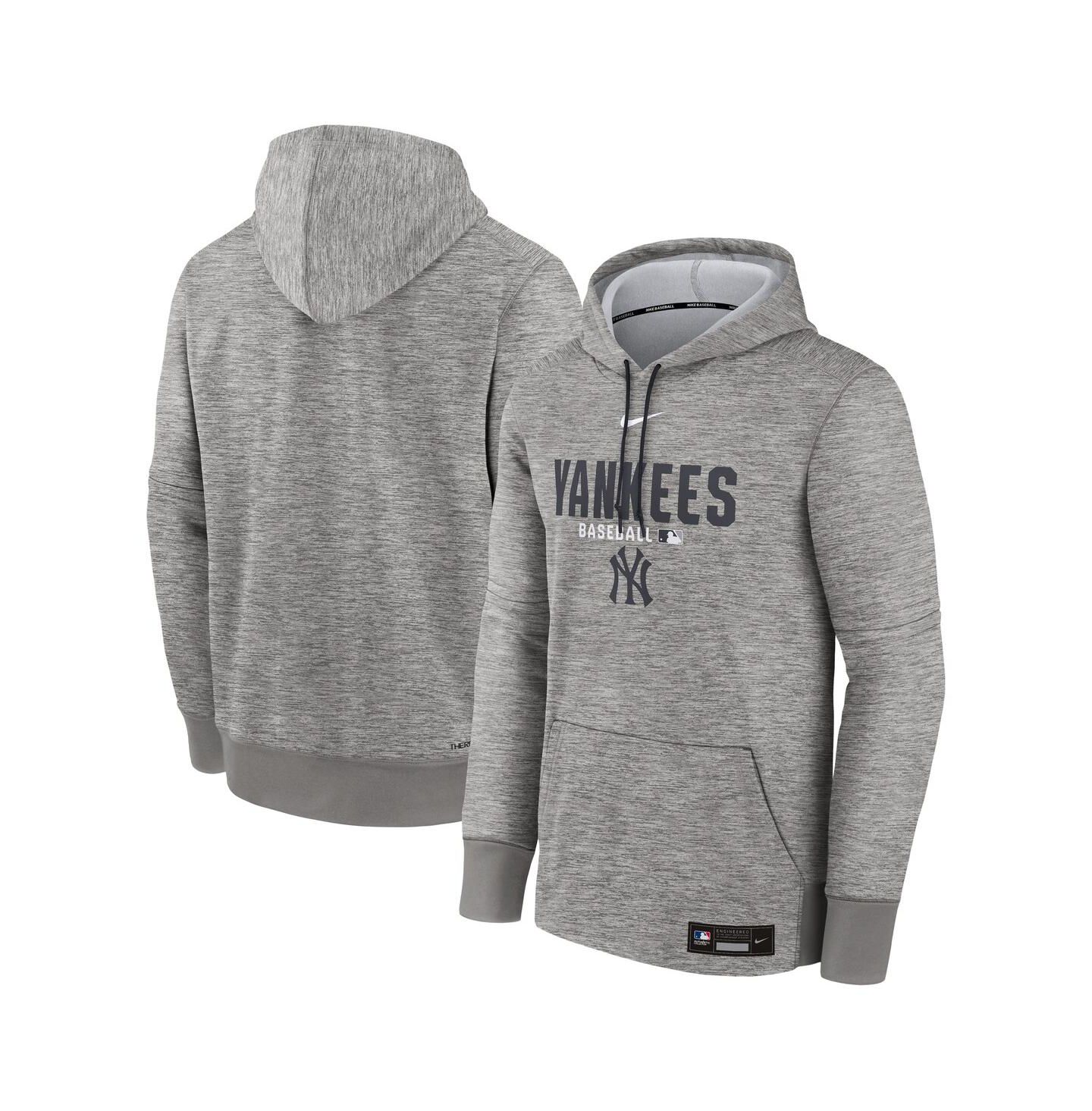 Мужское худи Nike Heather Charcoal New York Yankees Authentic Collection Therma-FIT — фото 1