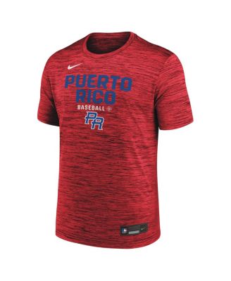 Men's Red Puerto Rico Baseball 2026 World Baseball Classic Velocity Dri-FIT T-Shirt