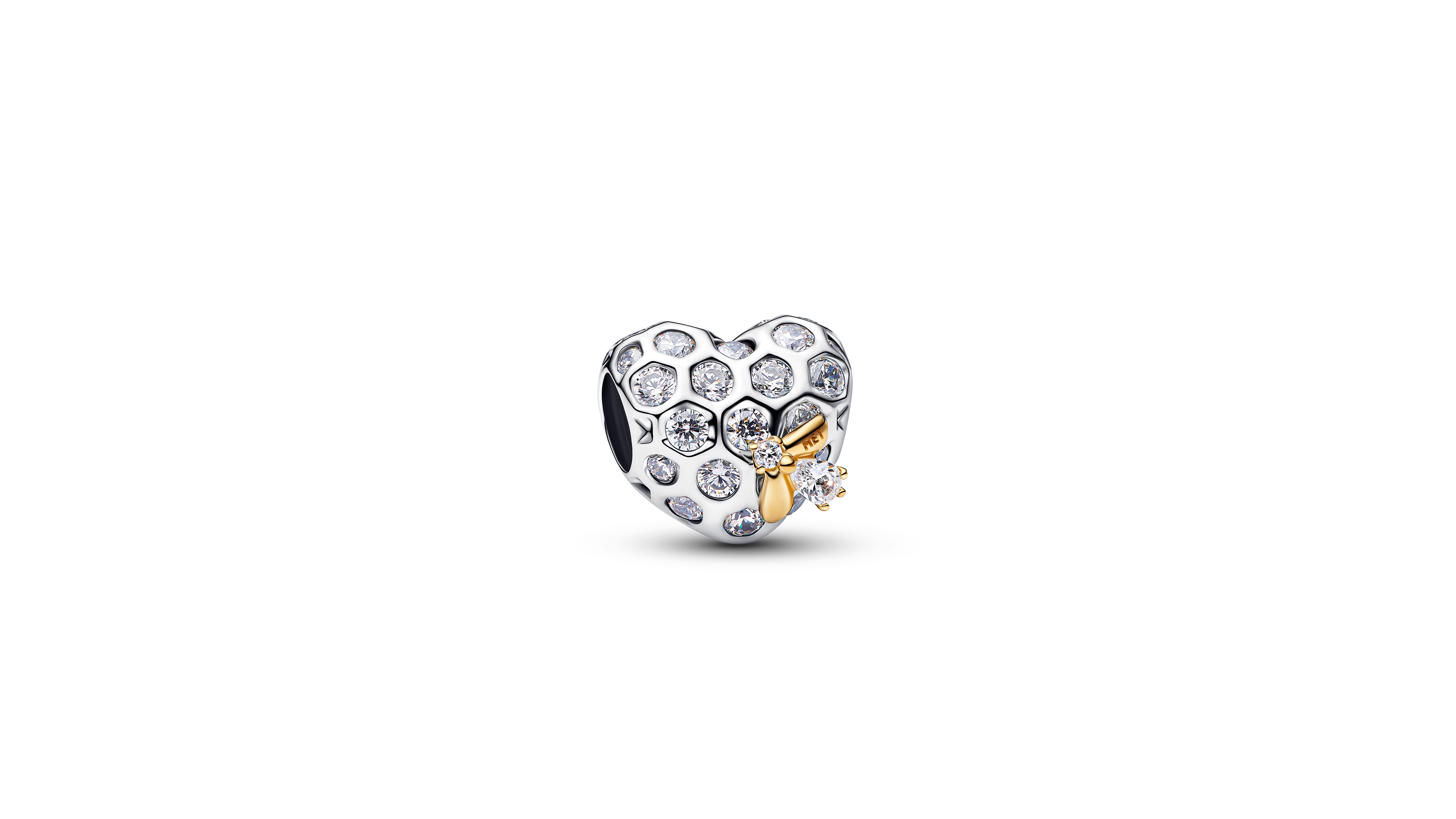 Pandora x Bridgerton Honeycomb Bee Heart Charm