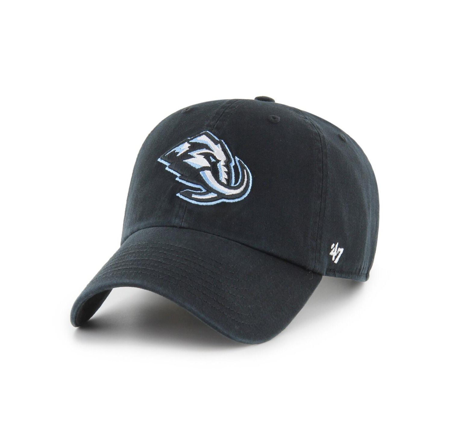 Men's Black Utah Mammoth Logo Clean Up Adjustable Hat