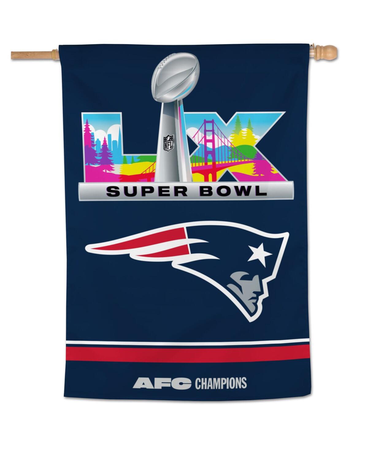 WinCraft New England Patriots 2025 Afc Champions Single-Sided 28" x 40" Vertical Banner