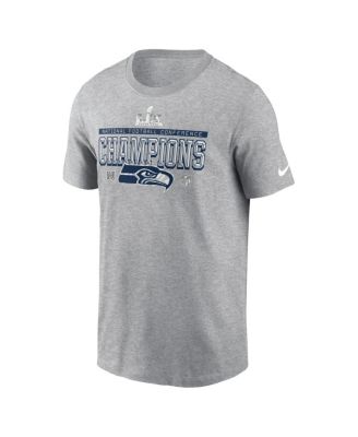 Men's Heather Gray Seattle Seahawks 2025 NFC Champions Locker Room Trophy Collection Tall T-Shirt