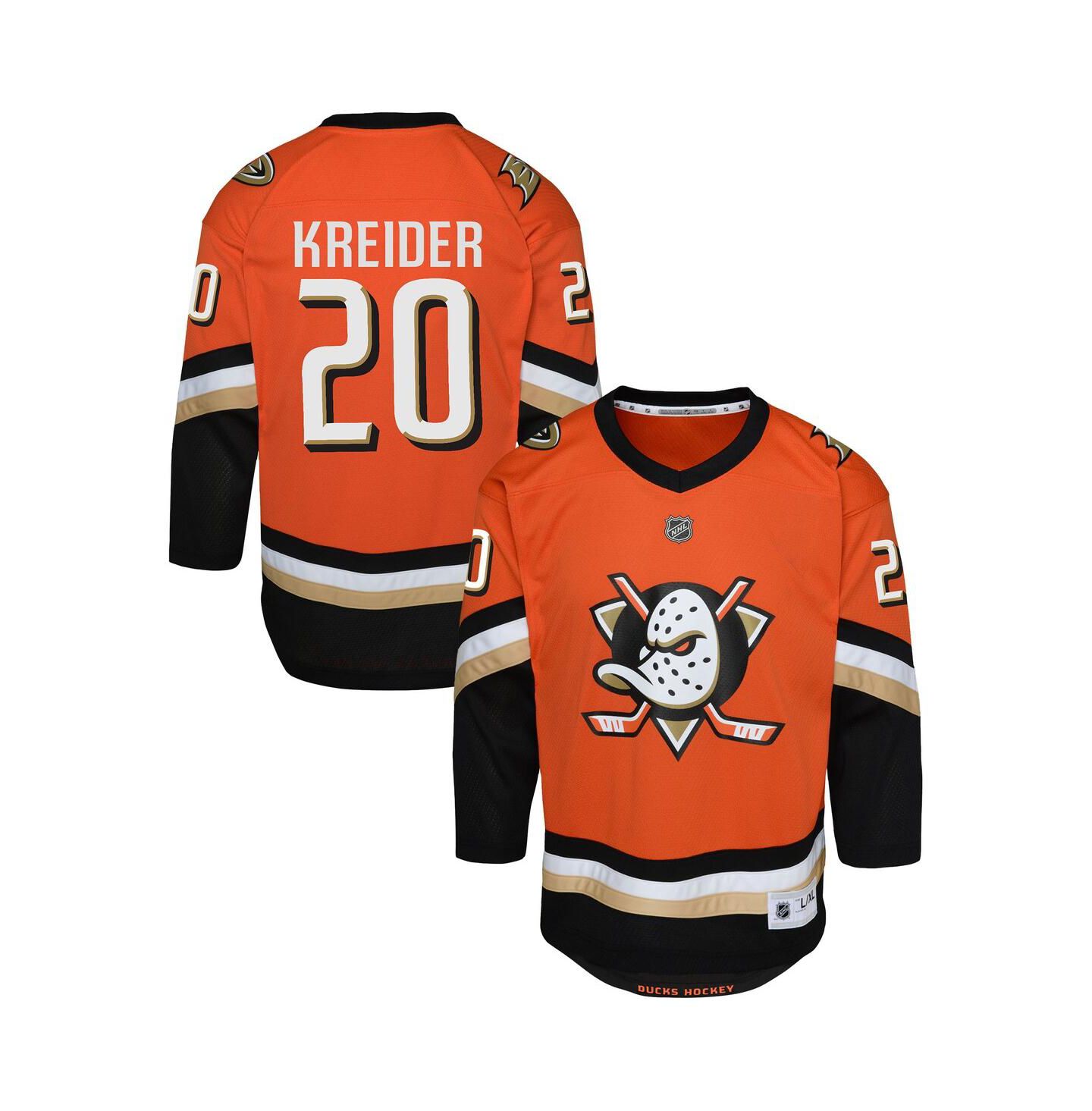 Детский топ Outerstuff Chris Kreider Orange Anaheim Ducks Home Replica Jersey — фото 1