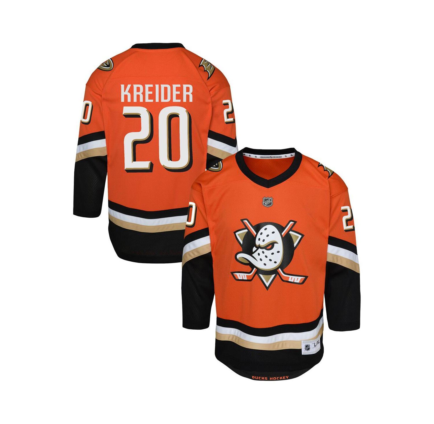 Big Boys and Girls Chris Kreider Orange Anaheim Ducks Home Replica Jersey