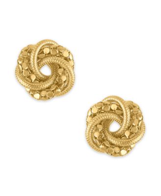 Textured Bead Stud Earrings in 10k Gold