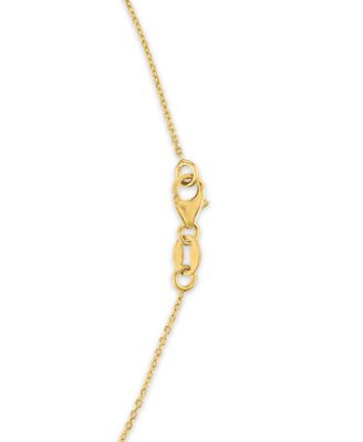 Multi Bead Station Necklace in 14k Gold