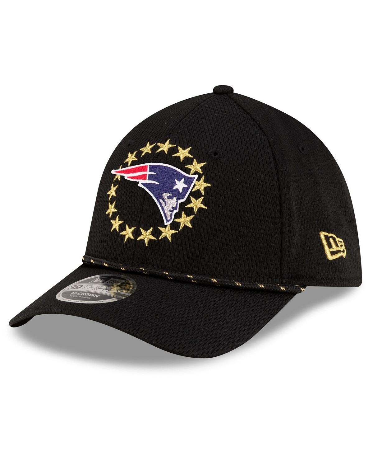 New Era Men's Black New England Patriots Super Bowl Lx 39THIRTY M-Crown Rope Flex Hat