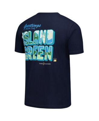 Men's & Women's Navy THE PLAYERS Greetings from the Island Green T-Shirt