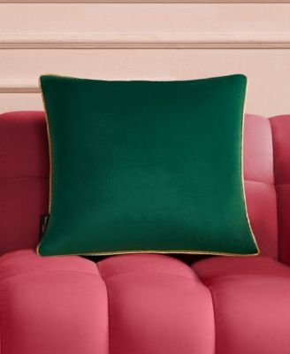 Embroidered Velvet Cheetah Decorative Pillow, 18" x 18"