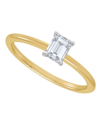 IGI Certified Lab Grown Diamond Solitaire Engagement Ring (1/2 ct. t.w.) in 14k White Gold or 14k Two Tone Gold