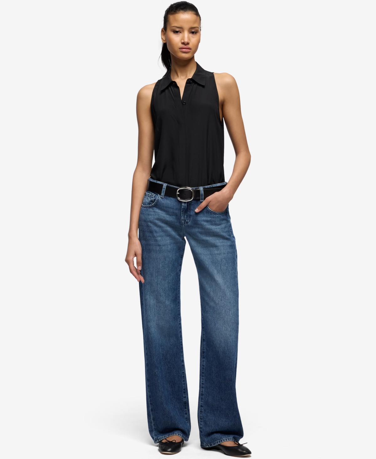 Женские джинсы 7 For All Mankind Women's Low-Rise Straight Jeans — фото 1