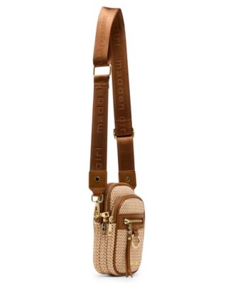 Daniw Straw North South Mini Crossbody Bag