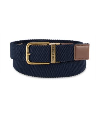 Men's Two-In-One Reversible Striped Stretch Cord Belt