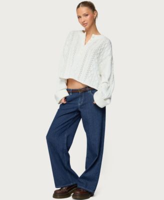 Women's Marianna Button Cable Knit Sweater