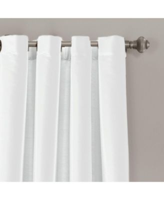 Prima Light Filtering Window Curtain Panels Pair 54"W x 108"L Black & White - Long Curtains for Bedroom - White Living Room Curtains