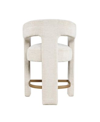 Gwen Modern Luxury Jacquard Fabric Upholstered Sculpture Counter Stool