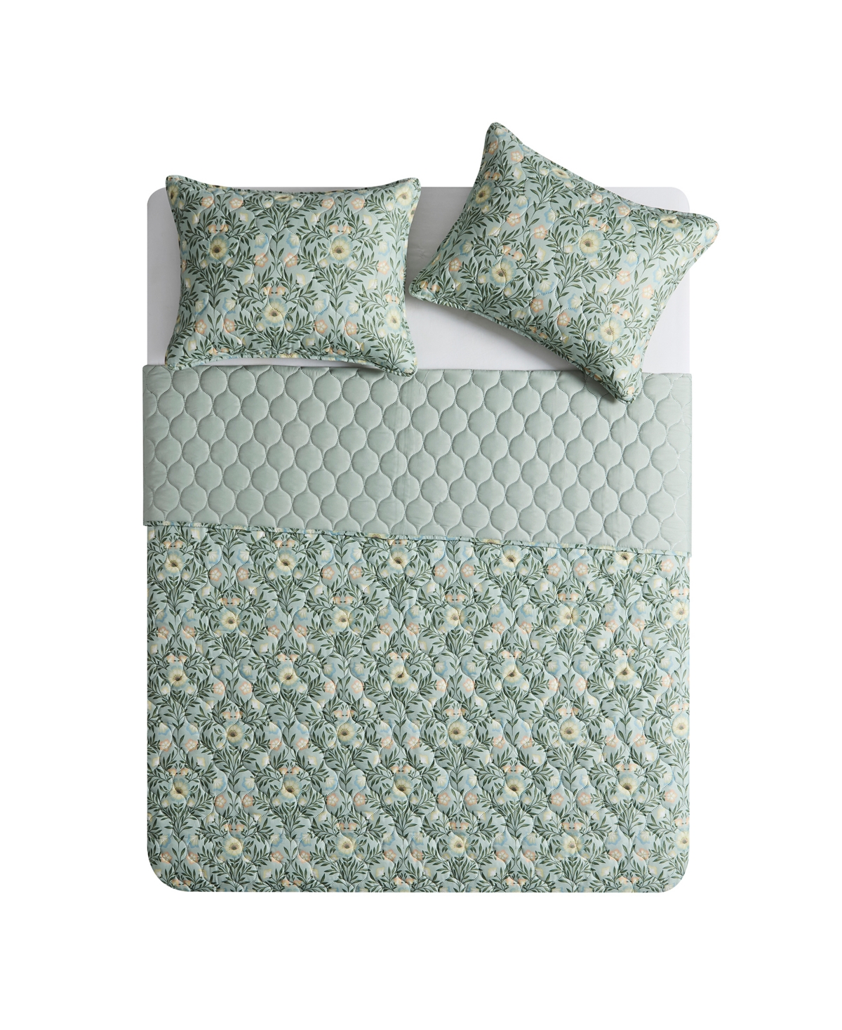 Vcny Home Mason Floral 3-Pc. Quilt Set