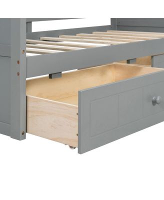 Twin Size Canopy Day Bed with 2 Drawers