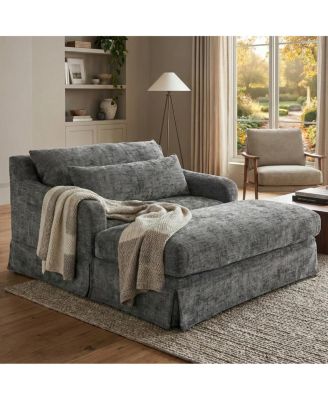 Chenille Sofa Bed, 59.5-Inch Sleeper Sofa, Loveseat