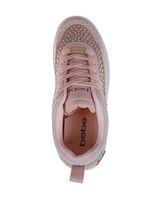 Women's Sneaker with Pearl and Rhinestone Embellished Upper