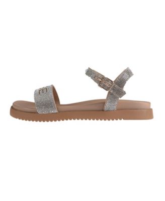 Women's Sandal with Rhinestone Embellished Upper - Elegant and Comfortable