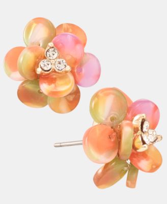 Crystal Flower Stud Earrings