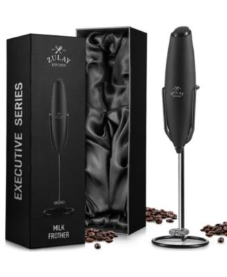 Handheld Milk Frother Stainless Steel Single Whisk with Stand