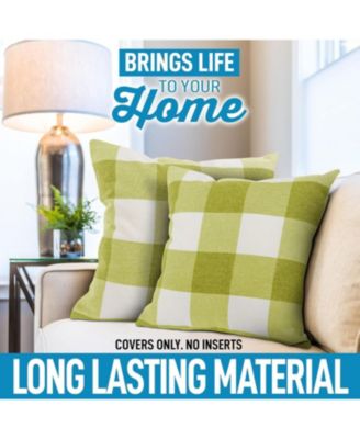 2 Pack Buffalo Plaid Throw Pillow Outdoor & Indoor Covers 18x18 inches