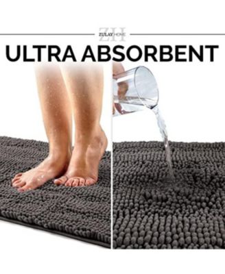 Soft Shaggy Microfiber Ultra Absorbent Bathroom Rug (20"x32")