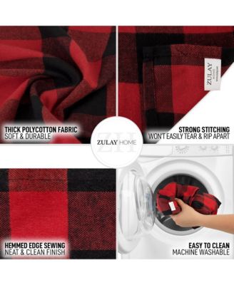 Thick Poly Cotton Buffalo Plaid Table Runners for Decor, Dining Table, Indoor & Outdoor (14"x72")