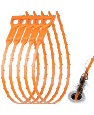 5 Pack 20-Inch Plumbing Snake Drain Clog Remover with Barbed Edges