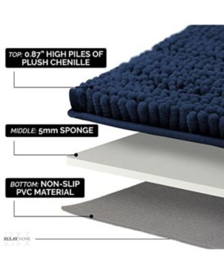 Soft Shaggy Microfiber Ultra Absorbent Bathroom Rug (20"x30")