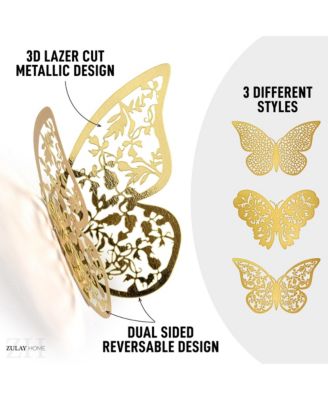 3D Removable DIY Butterfly Wall Decor with 3 Wing Designs (48pcs)