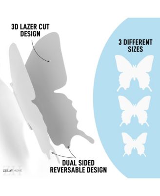 Removable DIY 3D Butterfly Wall Decorations (24pcs with 3 Different Sizes)