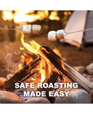 7 Pack Smores Extendable Sticks for Fire Pit - Perfect Smore Skewers & Hot Dog Forks for Campfires, Camping Essentials