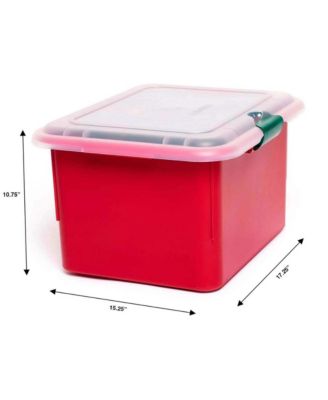 Products Holiday Christmas Light Storage Box Bin with 4 Cord Wrap Organizers
