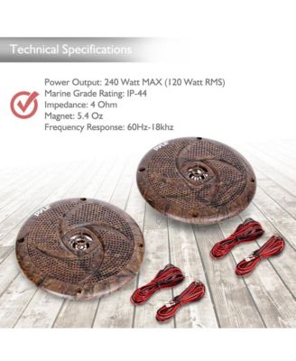 6.5” 70v Ceiling Mount Speakers-Pair of 2-Way Midbass Woofer Speaker Transformer 1” Titanium Dome