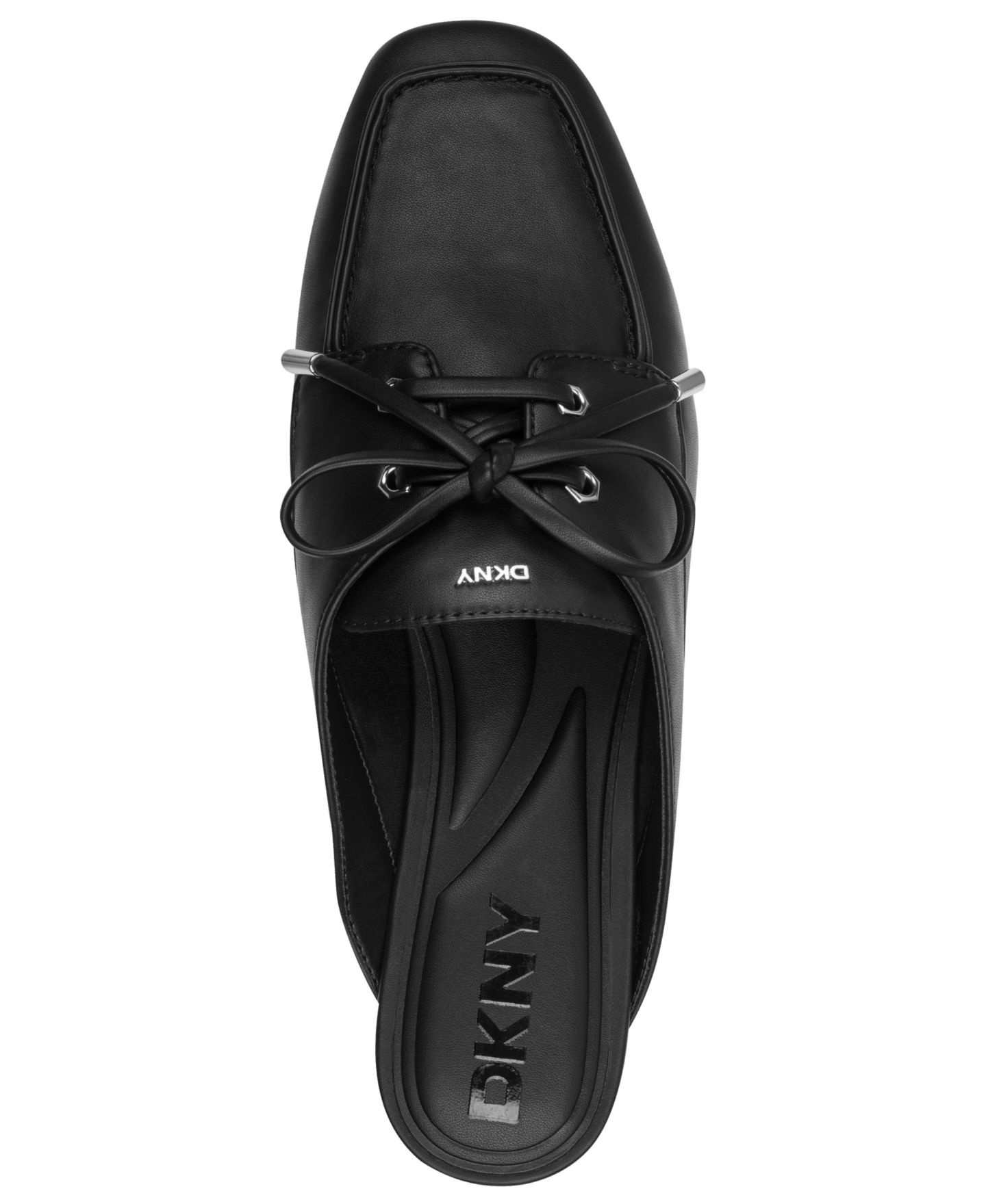 Женские сабо DKNY Delmar Slip-On Boat Mule Flats, цвет: Чёрный — фото 4