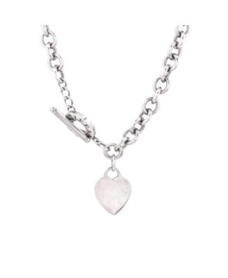 Heart Tag Toggle Chain Necklace